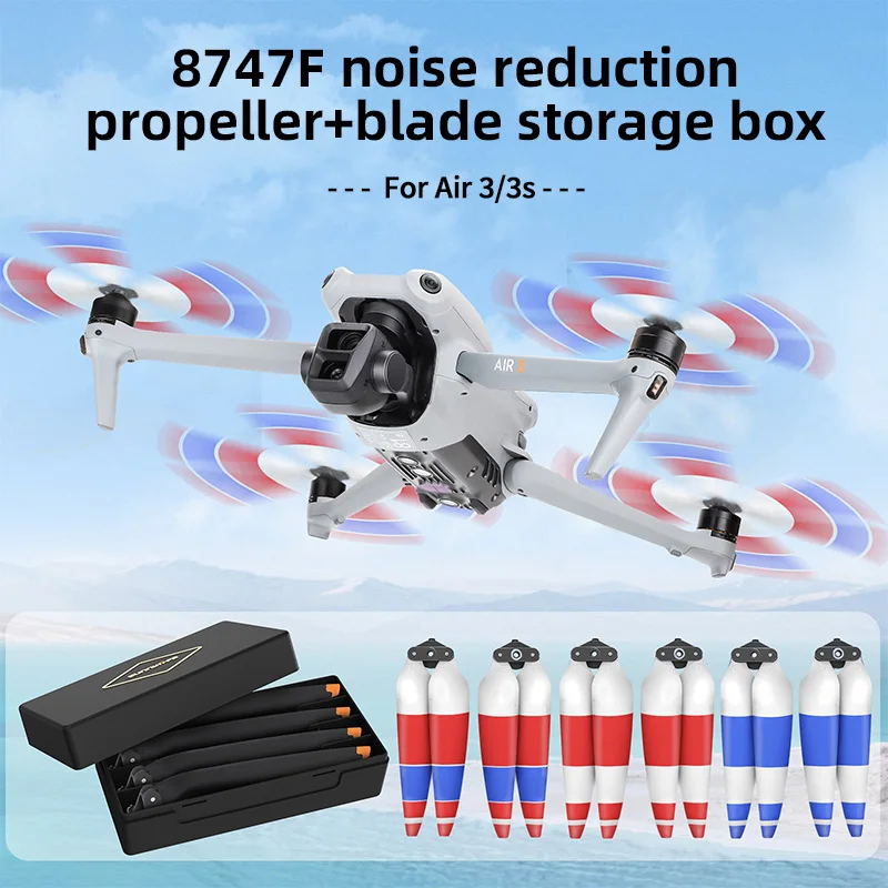 Suitable for DJI Air3S/3 PTZ tempered film protective cover, paddle collimator, height increasing tripod, explosion-proof box no