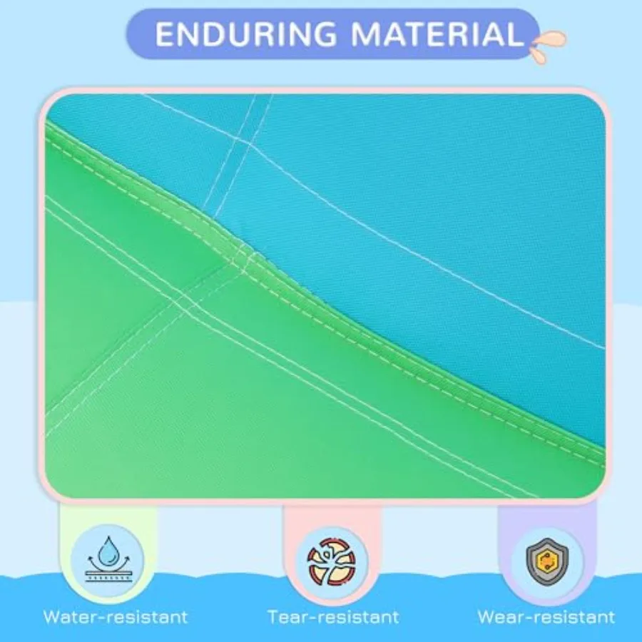 Opblaasbare waterglijbaan voor kinderen 4-in-1 springkasteel Waterpark Springkasteel met waterzwembad, glijbaan, klimmuren en 2 waterblikken