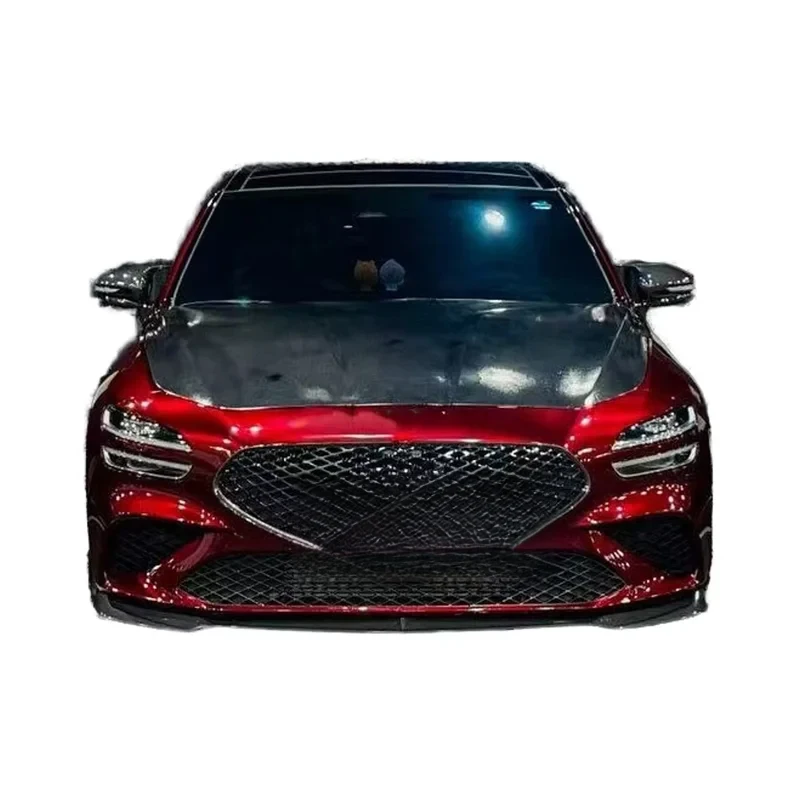 AD Style Carbon Fiber Body Kit Front Lip Rear Diffuser Spoiler For Genesis G70 Exterior Modification Parts