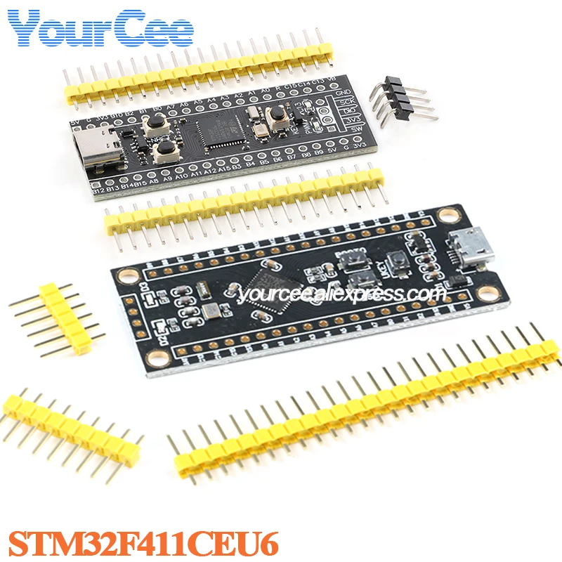 2pcs/1pc STM32F411CEU6 STM32F4 Core Small System Learning Development Board PCB Module Type-C USART IIC SPI USBFS 3.3-5V