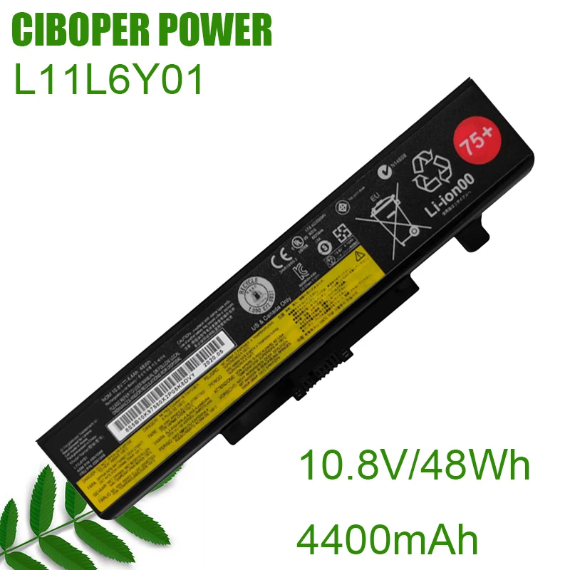 CP Laptop Battery L11L6Y01 48Wh/4400mAh For E430 E440 E530 G480 G580 G585 G780 Y480 Y580 G500 G505 L11S6Y01 L11N6R01 L11M6Y01