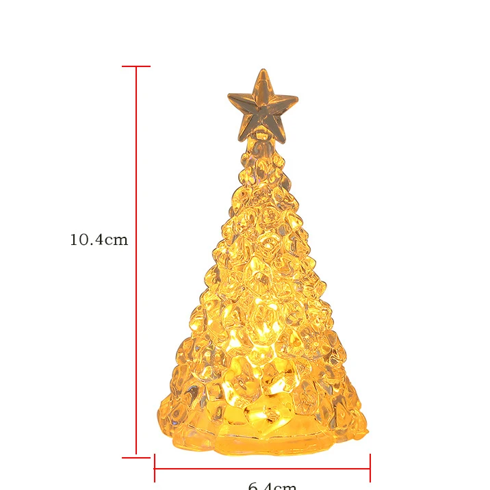 Crystal Led Candle Light albero di natale ornamenti di luce notturna lampade alimentate a batteria lanterna per la decorazione della festa di capodanno di natale