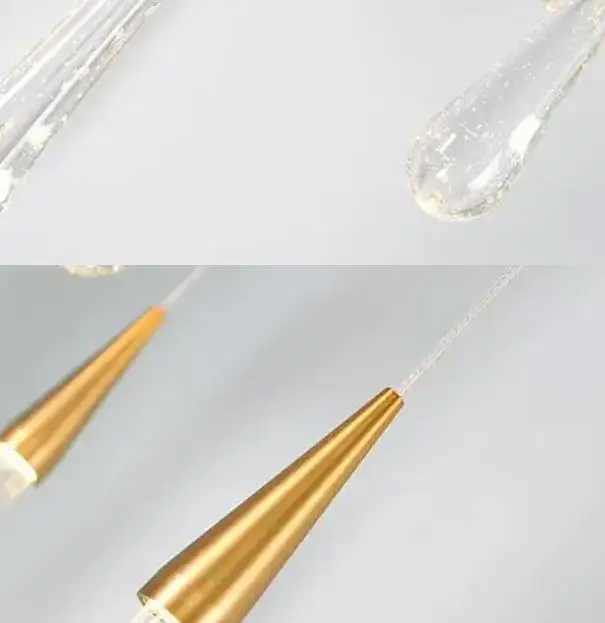 Gold Water drop Crystal Creative Pendant Light European-style Luxury LED Lamps Moderm Glass Indoor Lighting Restaurant