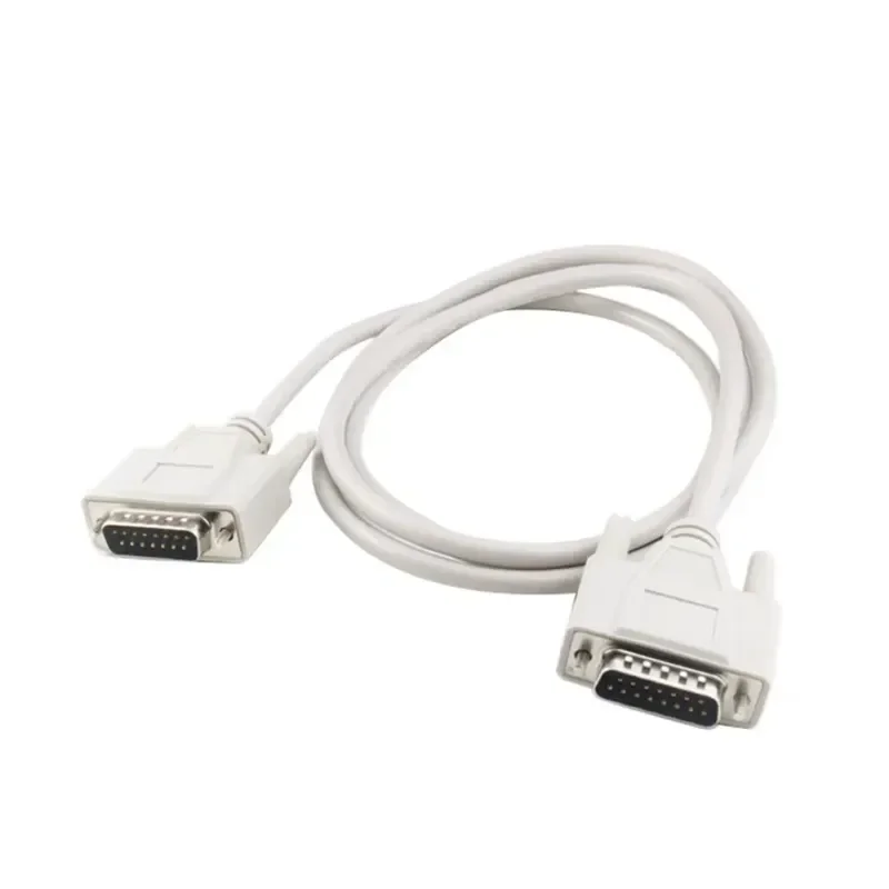 DB15 Cable Male to Male Female to Female 15 Pin Data Cable 2 Rows Serial Port Parallel Port Cable 1.5 Meters
