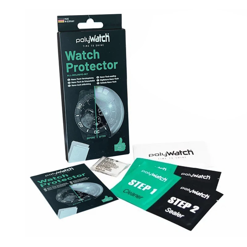 Комплект защиты для часов PolyWatch Nano, долговечный щиток для сапфировых минеральных акриловых кристаллов, защита от царапин и отпечатков пальцев