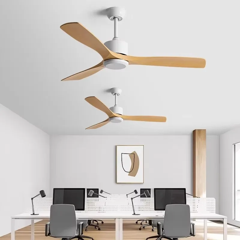 Modern Designer Decorative Chandelier Vintage Bedroom Luxury Wood Ceiling Light Remote Control Ceiling Fan Chandelier