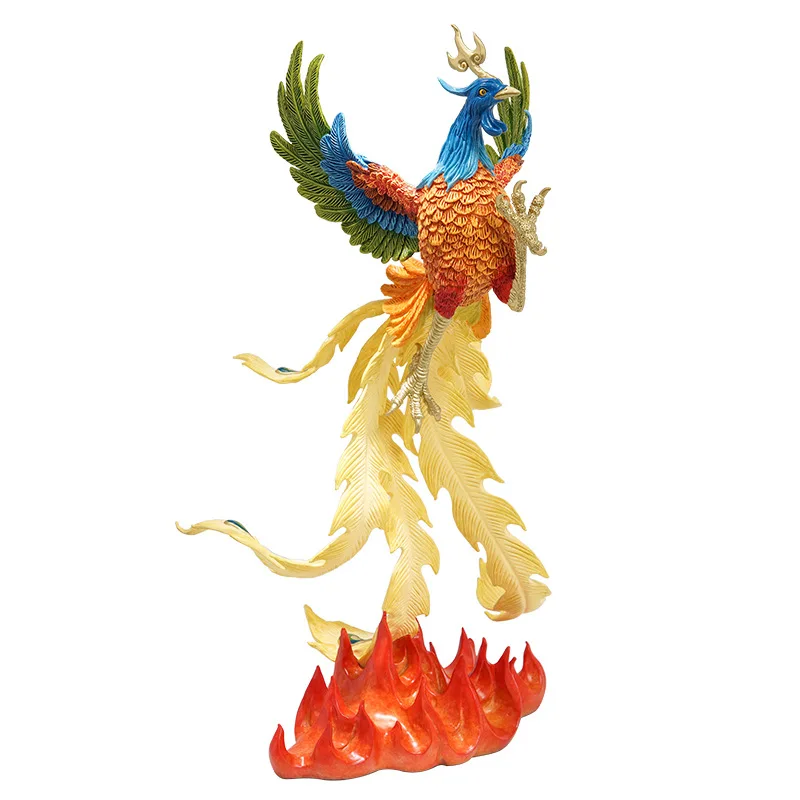 Brass ornaments, home accessories, copper crafts, phoenix vermilion bird, housewarming gifts