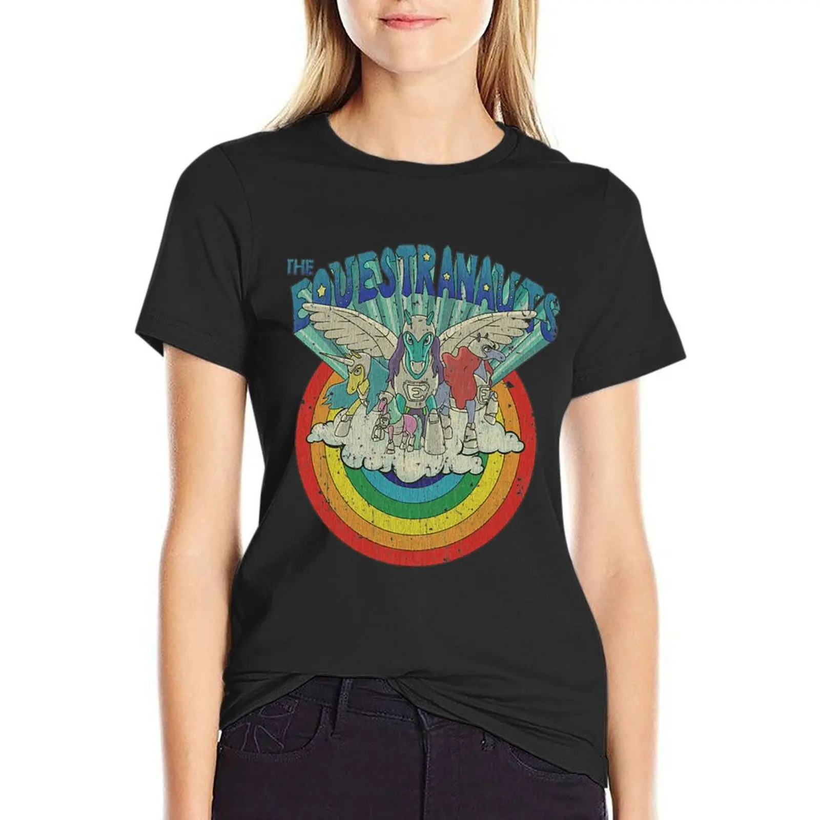 Equestrian T-Shirt tops summer clothes black t-shirts for Women