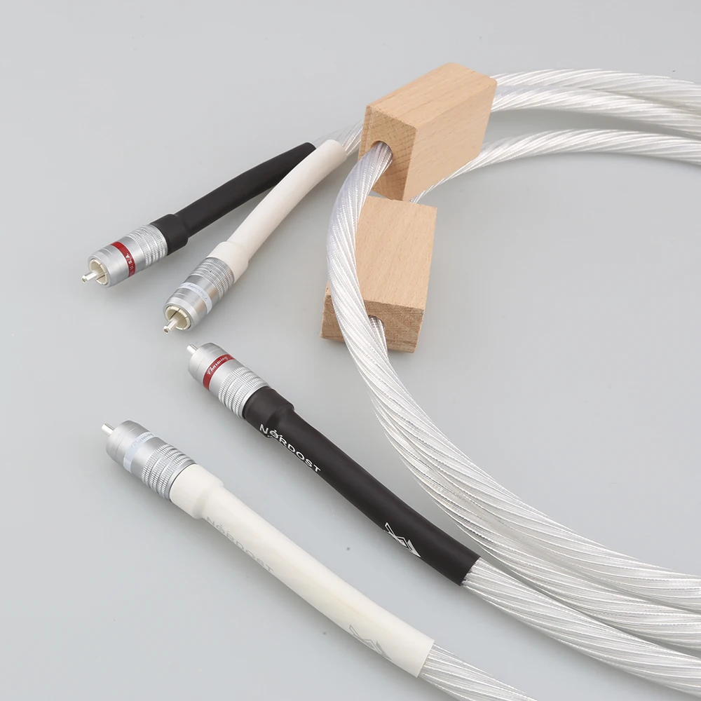 Pair Nordost Odin Supreme Reference Interconnect RCA Audio Cable With Silver Plated RCA Plug