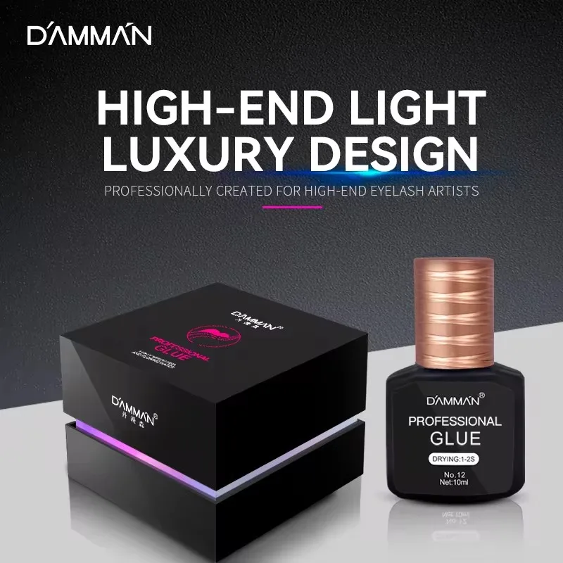 DAMMAN 10ml Perfect Glue Eyelash Glue 1Seconds Fast Drying Eyelashes Extension Low Smell Adhesive Retention Long Last Makeups