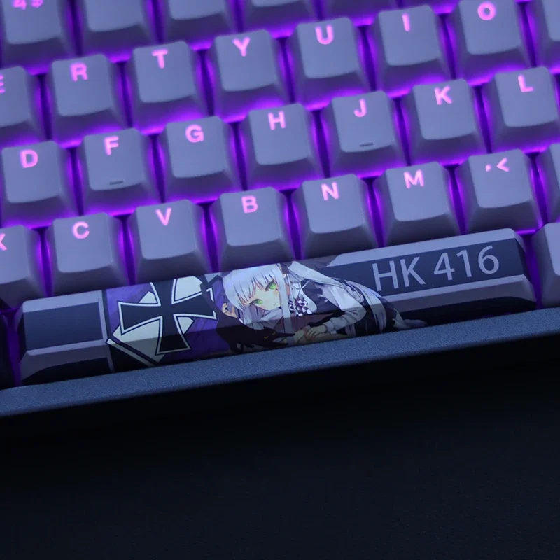 HK416 108 Keycap PBT Girls Frontline DYE Sublimation Light Transmitting Cherry Key Cover Cross Axis Switch Mechanical Keyboard