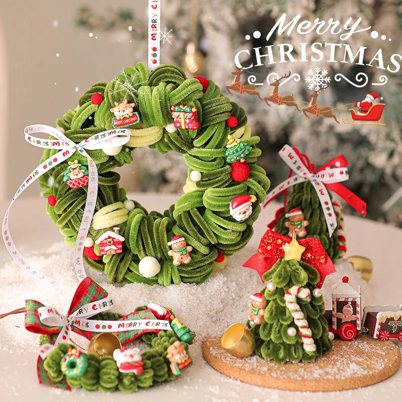 

Christmas Wreaths For Front Door Winter Holiday Woven Garland Ornaments Christmas Tree Dangling Ornaments Home Decoration For
