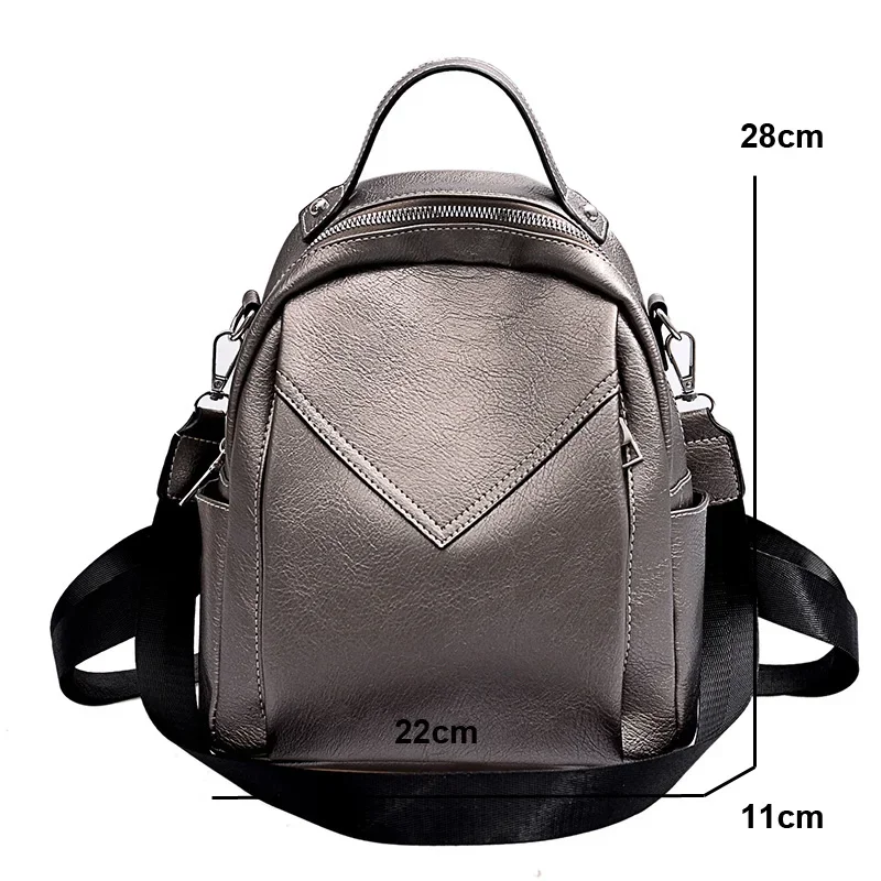 Fashion Women Leather Backpack Small PU School Bag Backpack for Teenager Girls Rucksack Vintage Shoulder Bags Mochila Feminina