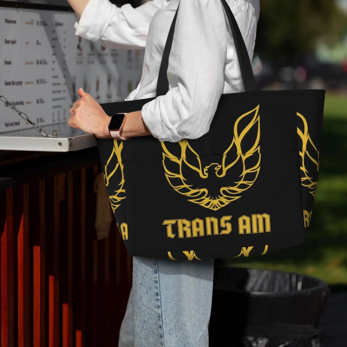 

Trans Am Firebird Bandit Golden Beach Tote Bag Sport Gym Yoga Duffle Large Tote Bag Women Travel Bag Fitness bag
