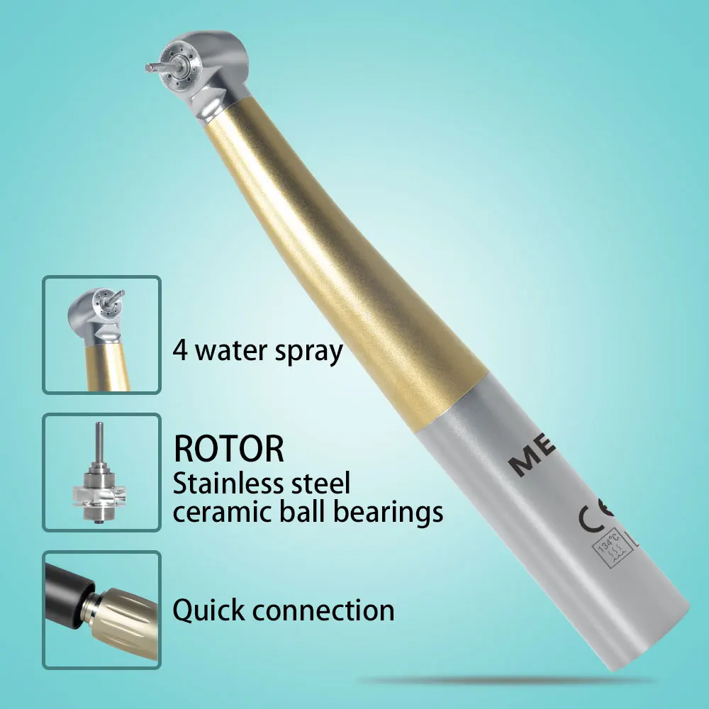 Turbina de aire Dental MBM con pieza de mano de torsión de alta velocidad de fibra óptica Compatible con rodamiento de cerámica de acoplamiento de 2/4/6 agujeros Kavo