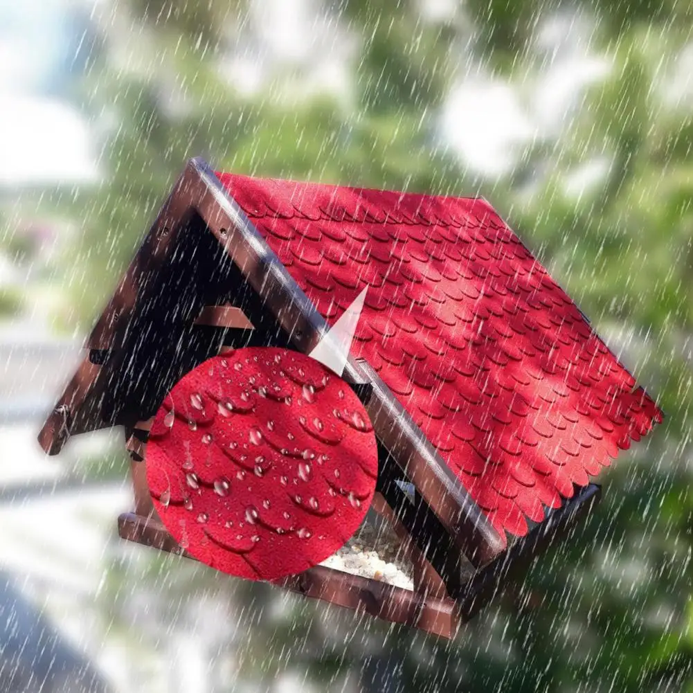 Birdhouse Roofing 21/32/53pcs Self-adhesive Roofing Felt Shingles Waterproof Mini Roof Bird House Nesting Box Felt Sheets Felt
