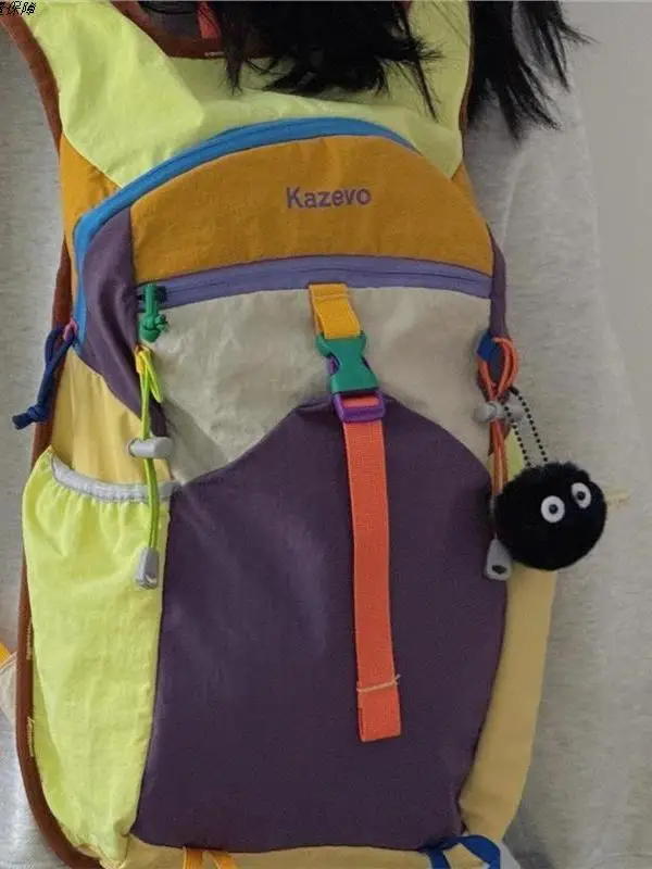 

Большая вместительная женская сумка для фитнеса и путешествий, уличная сумка для альпинизма, прочный нейлоновый материал, двойные плечевые ремни, стильный дизайн.