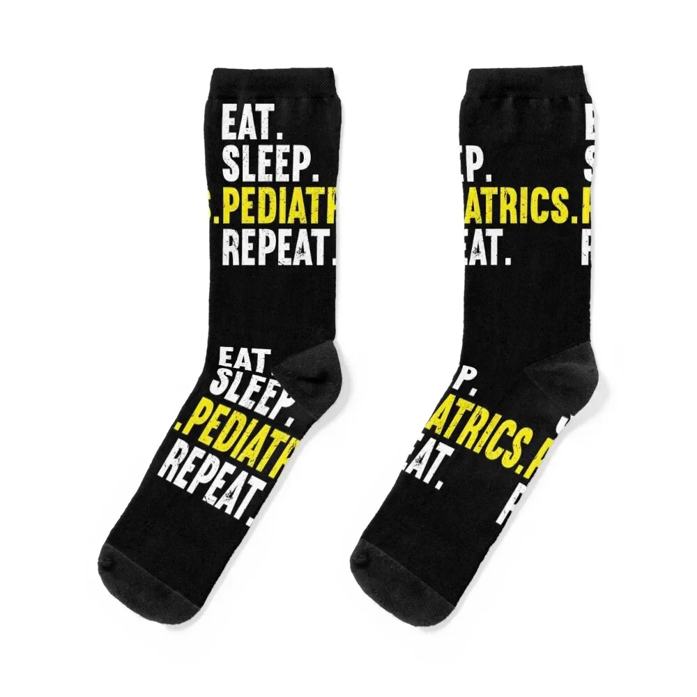 Pediatrics Eat Sleep Pediatrician Socks Lots Running Stockings compression hockey Luxury Woman Socks Men's