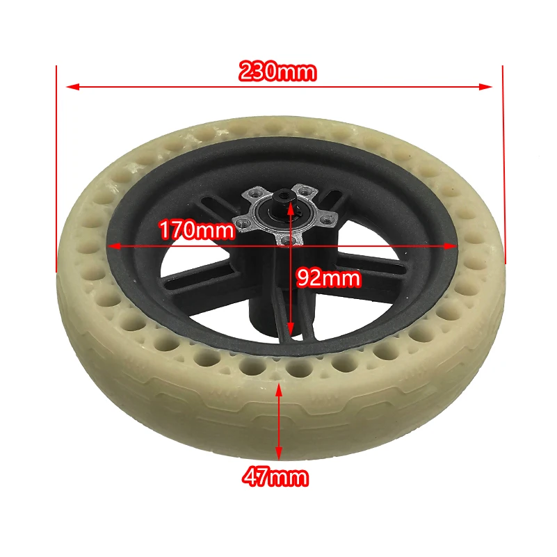 New Universal Front/Rear Solid Tires Blue Luminous Honeycomb Explosion-Proof Durable Tires,For M365 Pro Electric Scooter