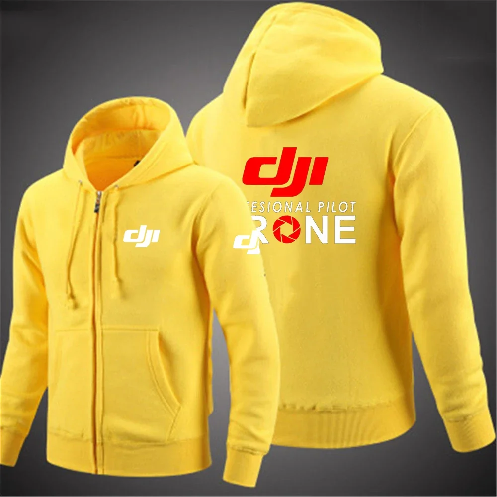 Dji Professionelle Pilot Drone Frühling Herbst Casual männer Einfarbig Zipper Pullover Hoodie Mäntel Sportswear Fashion Langarm – Detail 9