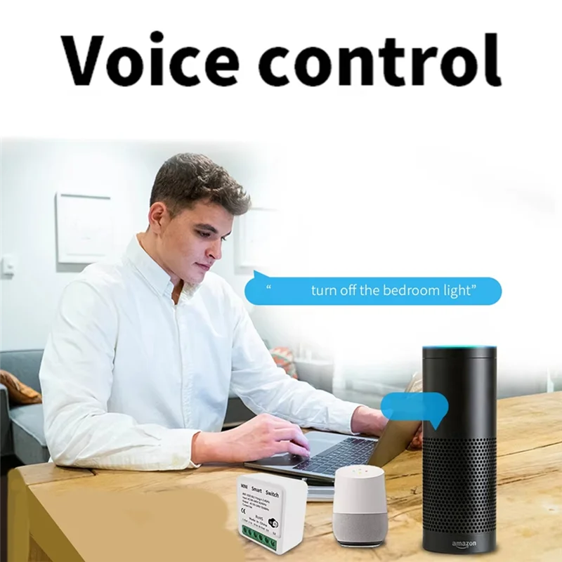 

ABKW-Tuya Wifi Smart Switch 16A Wireless Relay Receiver With Voice Control Work For Alexa And Google Home