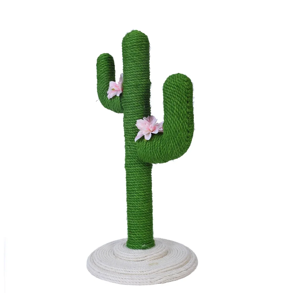 

Vivid Green Twine Cactus Cat Scratch Tree House