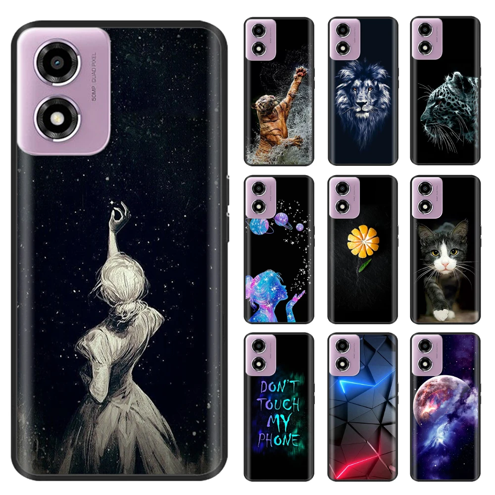 

Painted Cover for Motorola Moto E14 E13 E 14 MotoE14 Soft Silicone Protective Shell Shockproof Phone Cover Cases Fundas Coque
