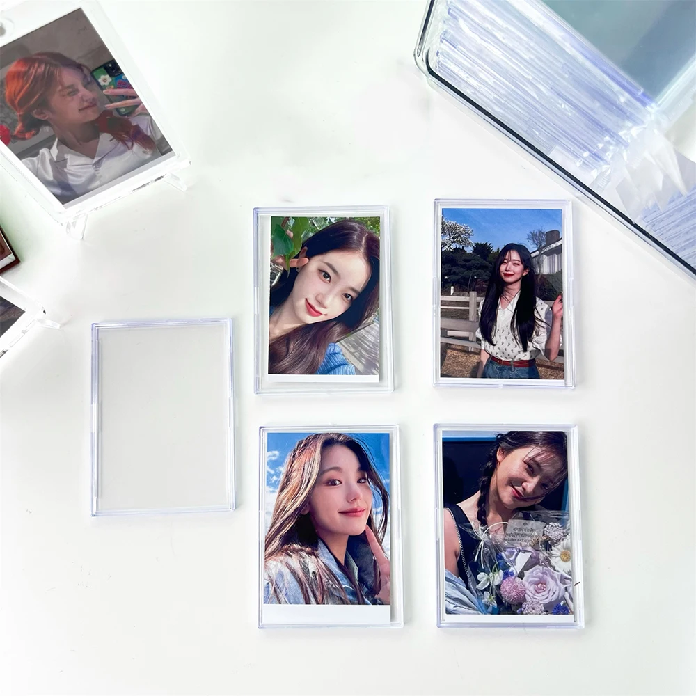 5pcs Acrylic Card Holder Transparent Toploader Picture Frame Card Protectors Korea Idol Photocard Anti-scratch Protective Sleeve
