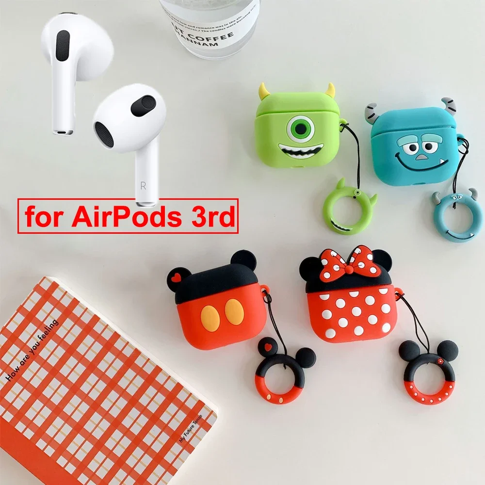 เคสหูฟังไร้สายลายการ์ตูนน่ารักสำหรับ Apple airpods รุ่น3rd สำหรับ airpods 1 2 3เคสสำหรับ airpods Pro