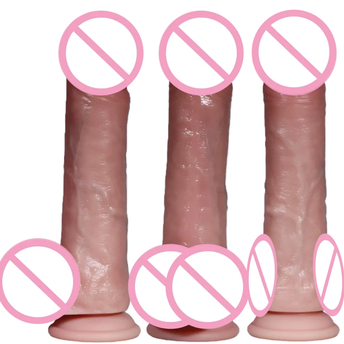 Thick Skin-like Simulation Dildo Silicone Fantasy Prostate Massager Pleasure G-Spot Anal Masturbator Adult Sex Toy for Men Women