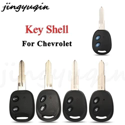 jingyuqin 2-przyciskowy zamiennik zdalnego kluczyka samochodowego do Chevrolet Lechi Spark Epica Lova Sail Fob Uncut Brass Blade Blank