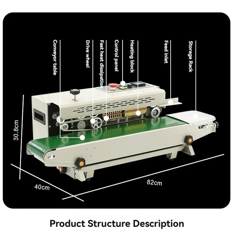 Fully Automatic Sealing Machine Food Plastic Package Sealer Aluminum Foil Plastic Film Packaging Bag Sealing Machine view 5