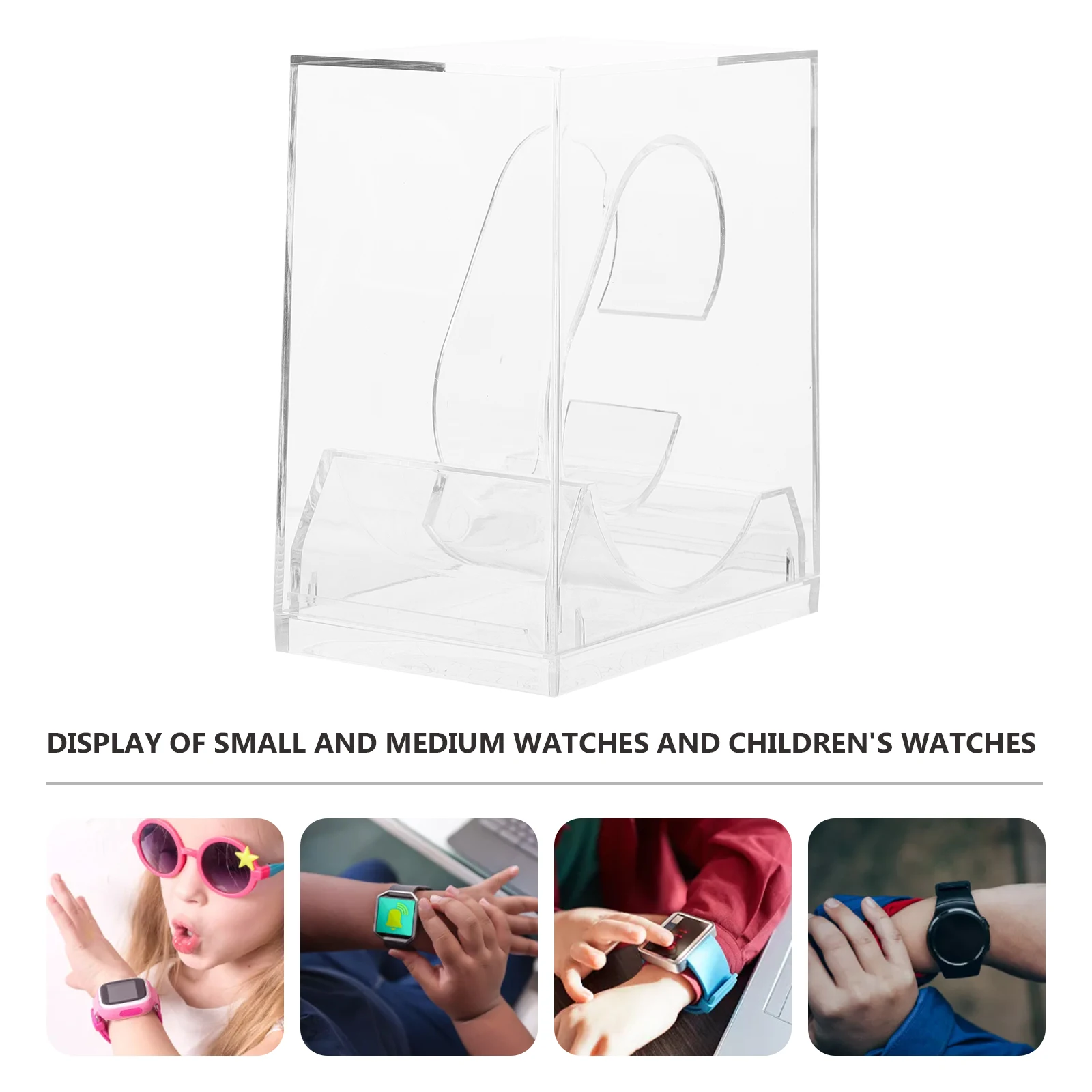 

6 Pcs Storage Watch Box Bracelet Holder Display Clear Case Man Transparent Organizer