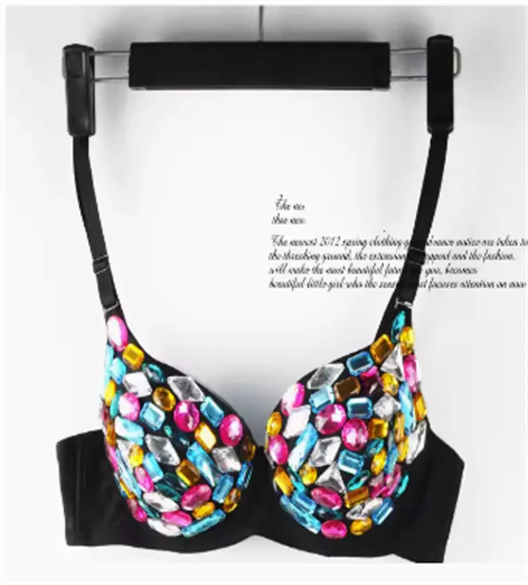

Colorful Diamond Bra Performance Dress Sparkling Underwear Belly Dance Latin Dance Sexy Top Inner Bra