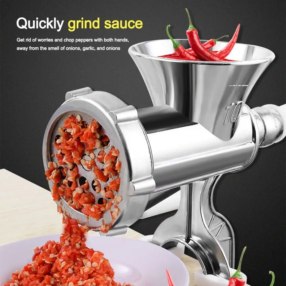 Durable Manual Meat Grinder Hand-crank Multifunctional Sausage Stuffer Chili Grinder Kitchen Gadgets