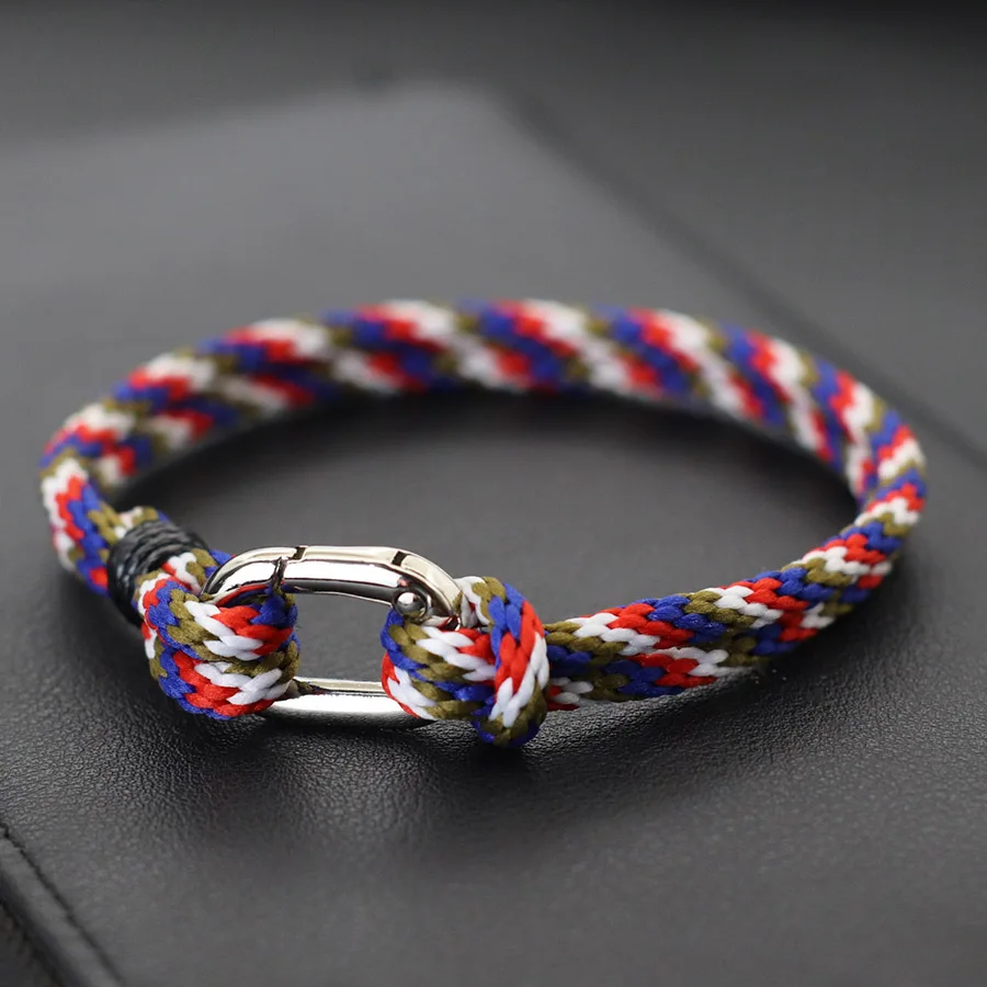 Neue Mode Handgemachte Männer Seil Armband Strand Surfen Nautischen Wrap Armband Stoff Wunsch String Schmuck Geschenk Für Ihn Pulseria