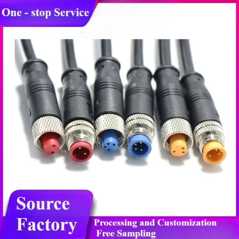 

Водонепроницаемый разъем с металлической головкой M8, 2 ~ 4 ядра, штекер и гнездо, водонепроницаемый разъем, соединительный кабель авиационной вилки
