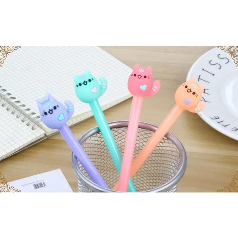 Wholesale Creative Stationery Cartoon Cat Neutral Pen Love Candy Office and Learning Supplies Back To School