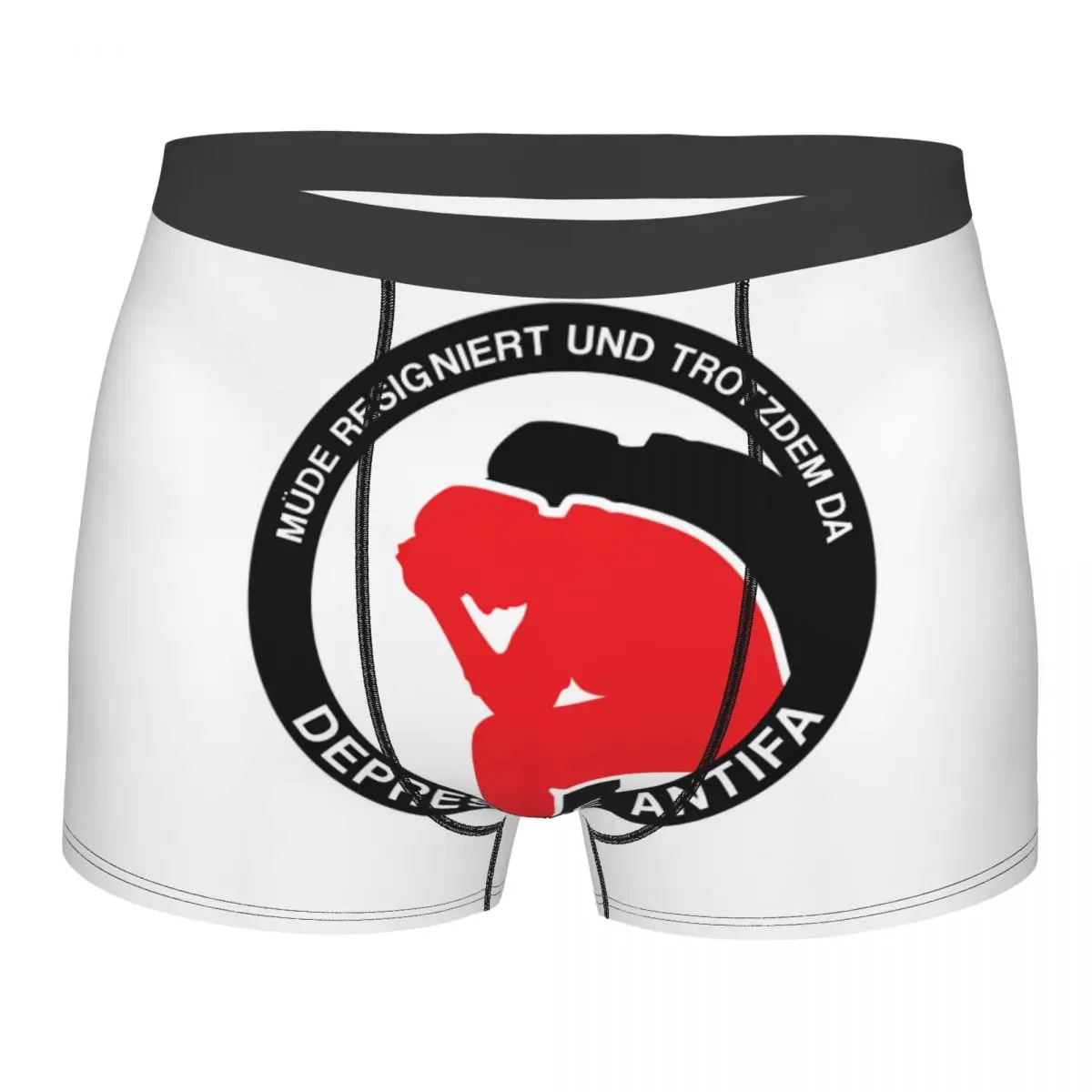 Custom Depressive Antifa Underwear Men Breathbale Boxer Briefs