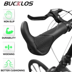 BUCKLOS Bicycle Handlebar Grip Ergonomic Anti Skid Lock on Handle Cover Aluminum Alloy Rubber Grips MTB Bike Accessories
