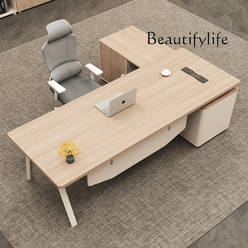 0 مكتب مكتب حديث وبسيط ومجموعة كرسي أثاث مكتبي واحد مكتب مدير مشرف كبير #5