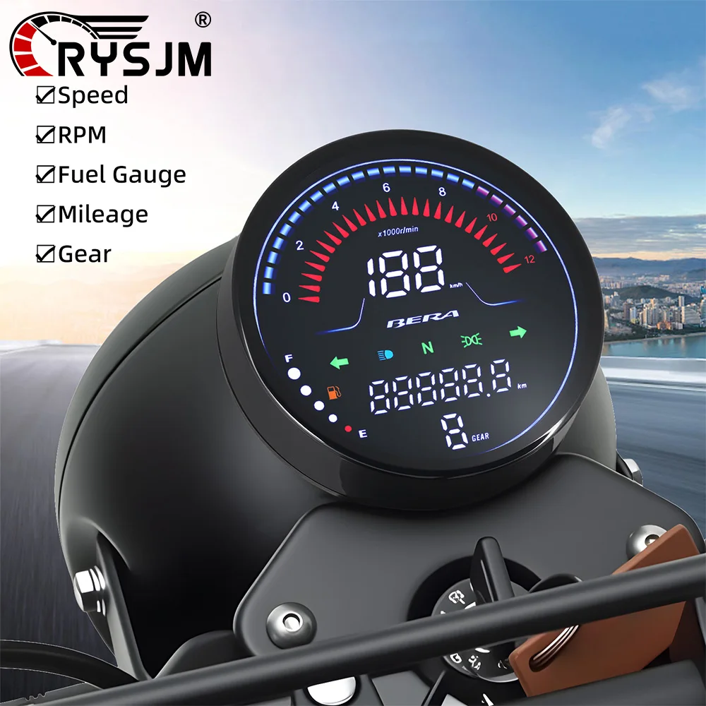 

Многофункциональный ЖК-дисплей с большим экраном, мотоциклетный спидометр, датчик оборотов, приборная панель для Italika Tc250 TC 250 Zanella Custom 150