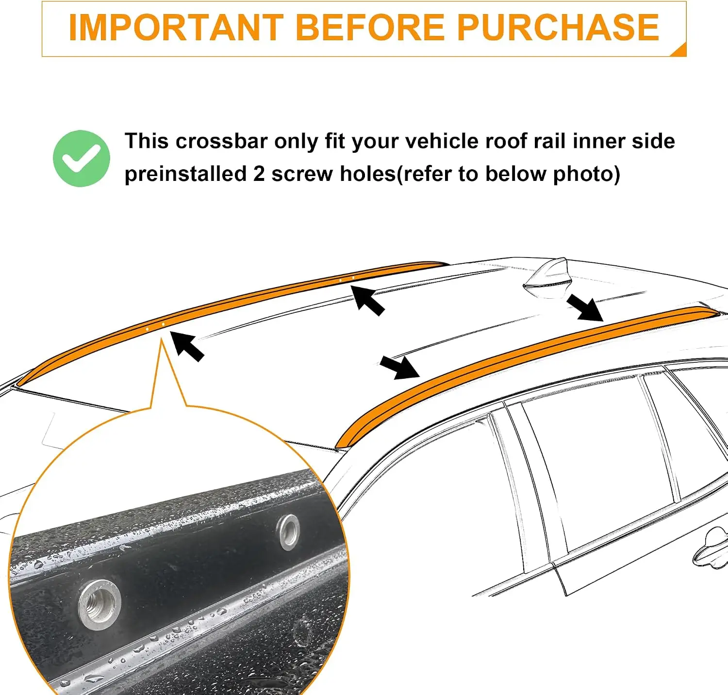 Roof Crossbar fits Ford Expedition/Max 2018-26 & Lincoln Navigator 2018-24 | Large Extra Cargo Hook Anti-Corrosion ,Low wind noi