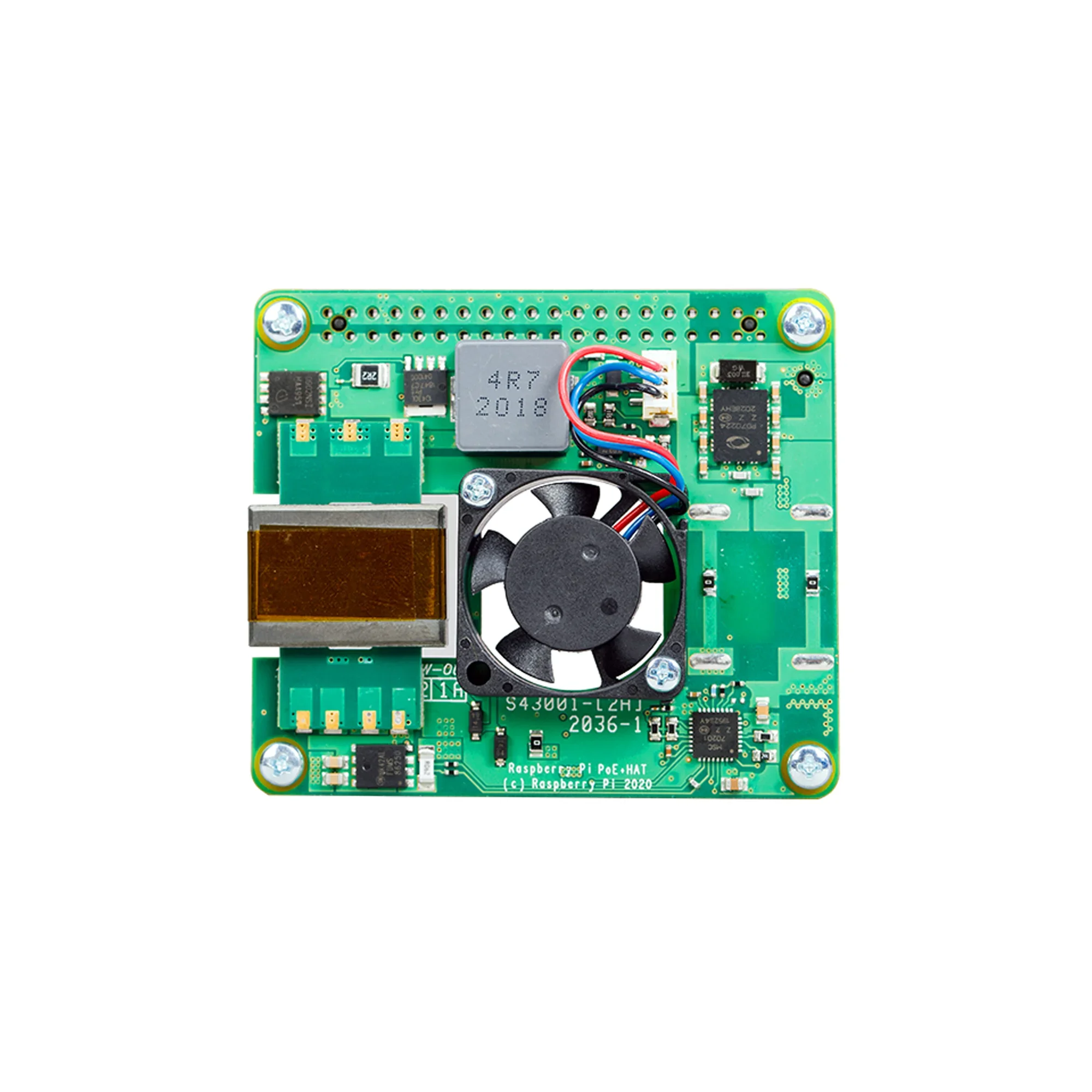 MiiBestOD Raspberry Pi POE+ HAT Power over Ethernet (POE) Expansion Board with cooling fan original product for raspberry pi 3B+