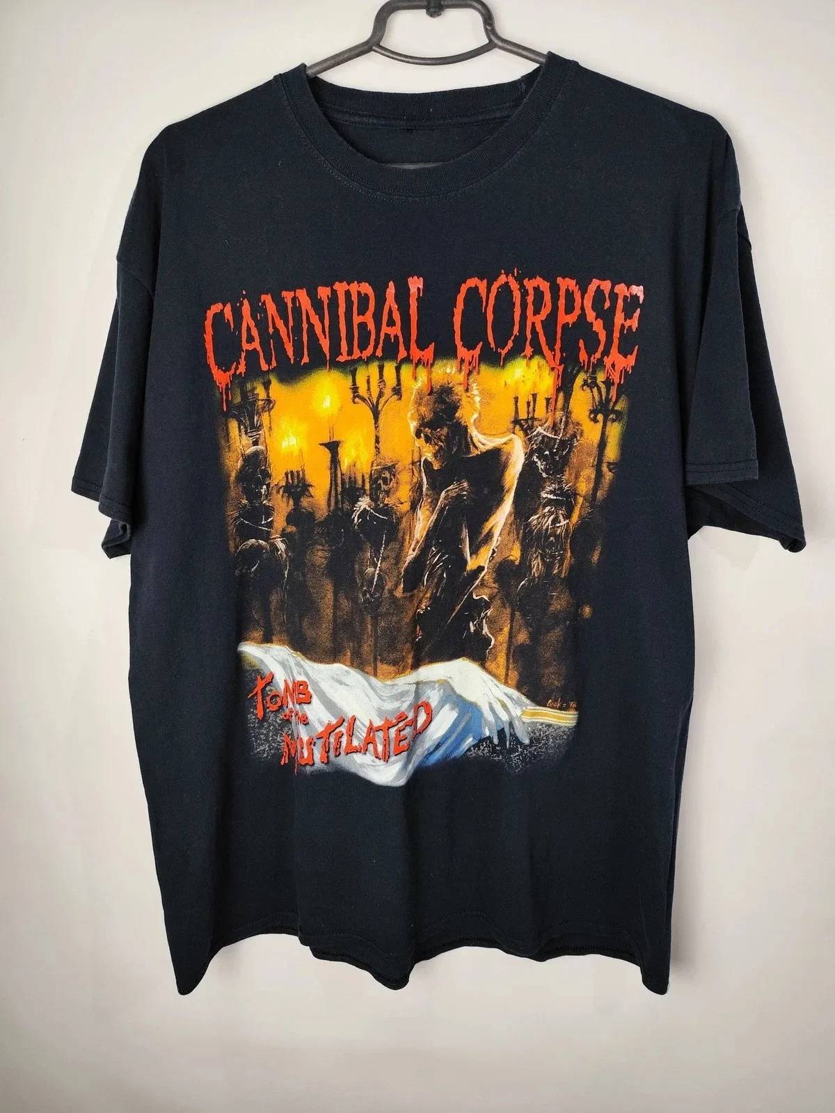 Gothic Rock Graphic T Shirts Heavy Metal Tops Hot Topics Cannibal Corpse Torn Apart T-Shirt Casual Loose Print Cottpn Tee Unisex