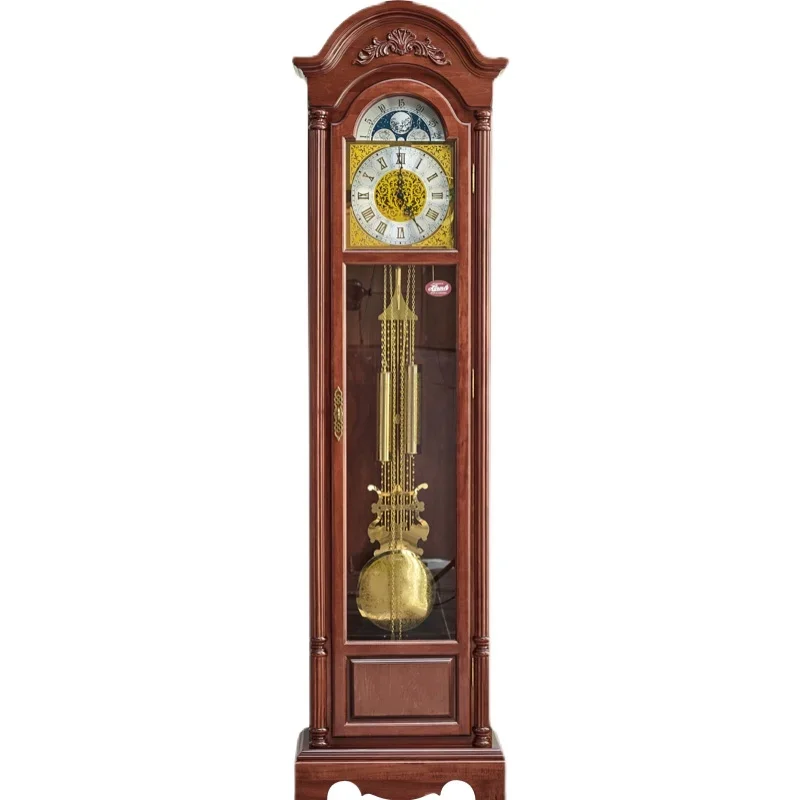 Retro floor clock living room new Chinese-style household machinery pendulum clock European-style villa vertical clock