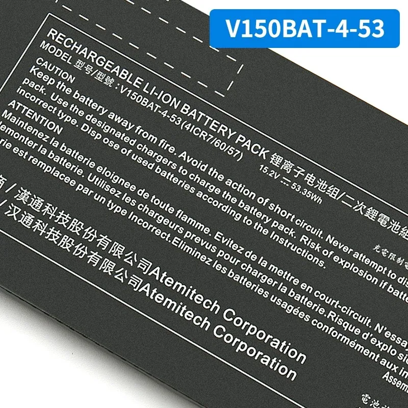 V150BAT-3-41 11.55V 41Wh V150BAT-4-53 15.2V 53.35Wh Replacement Li-ion Battery for Hasee Z7 Z8 G8 DA5NS DA7NP CV15S02 Laptop