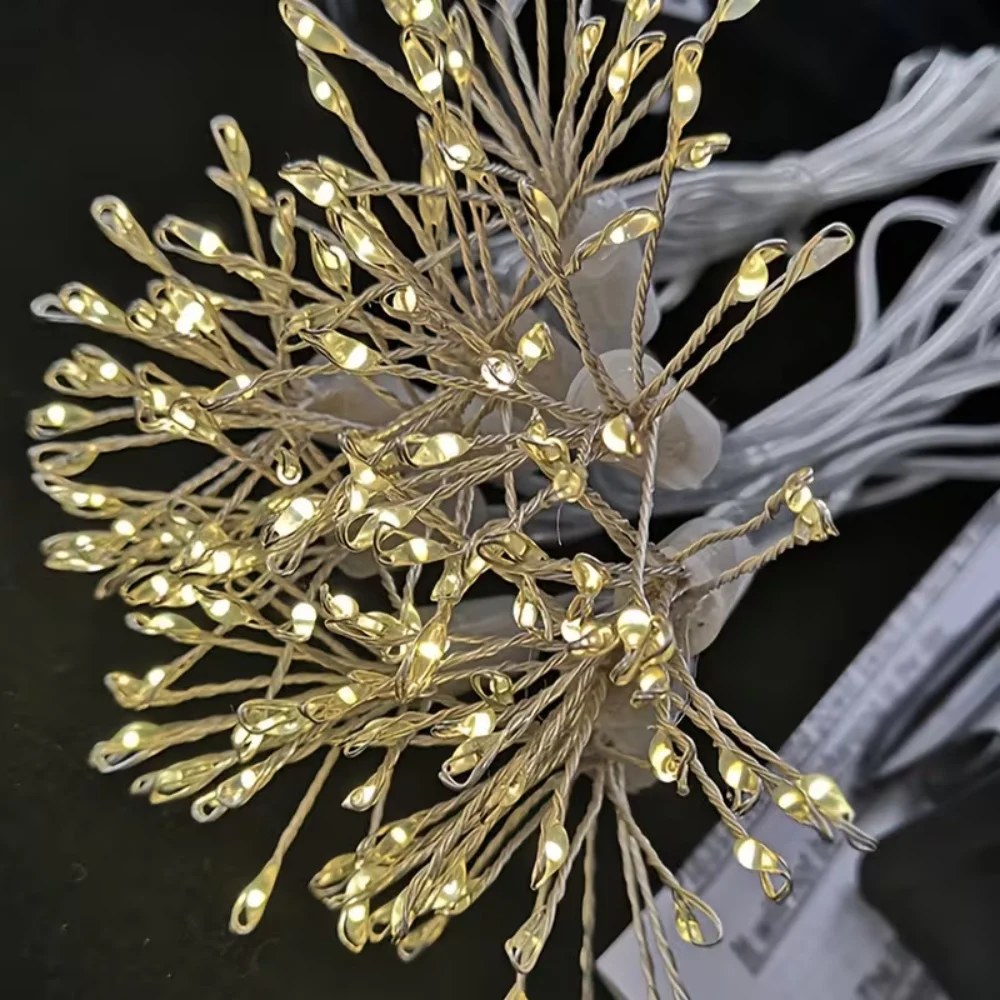 USB Small Firework Fairy String Lights with 8 Lighting Modes Christmas Tree Lights for Bedroom Garden Party Wedding Decoration