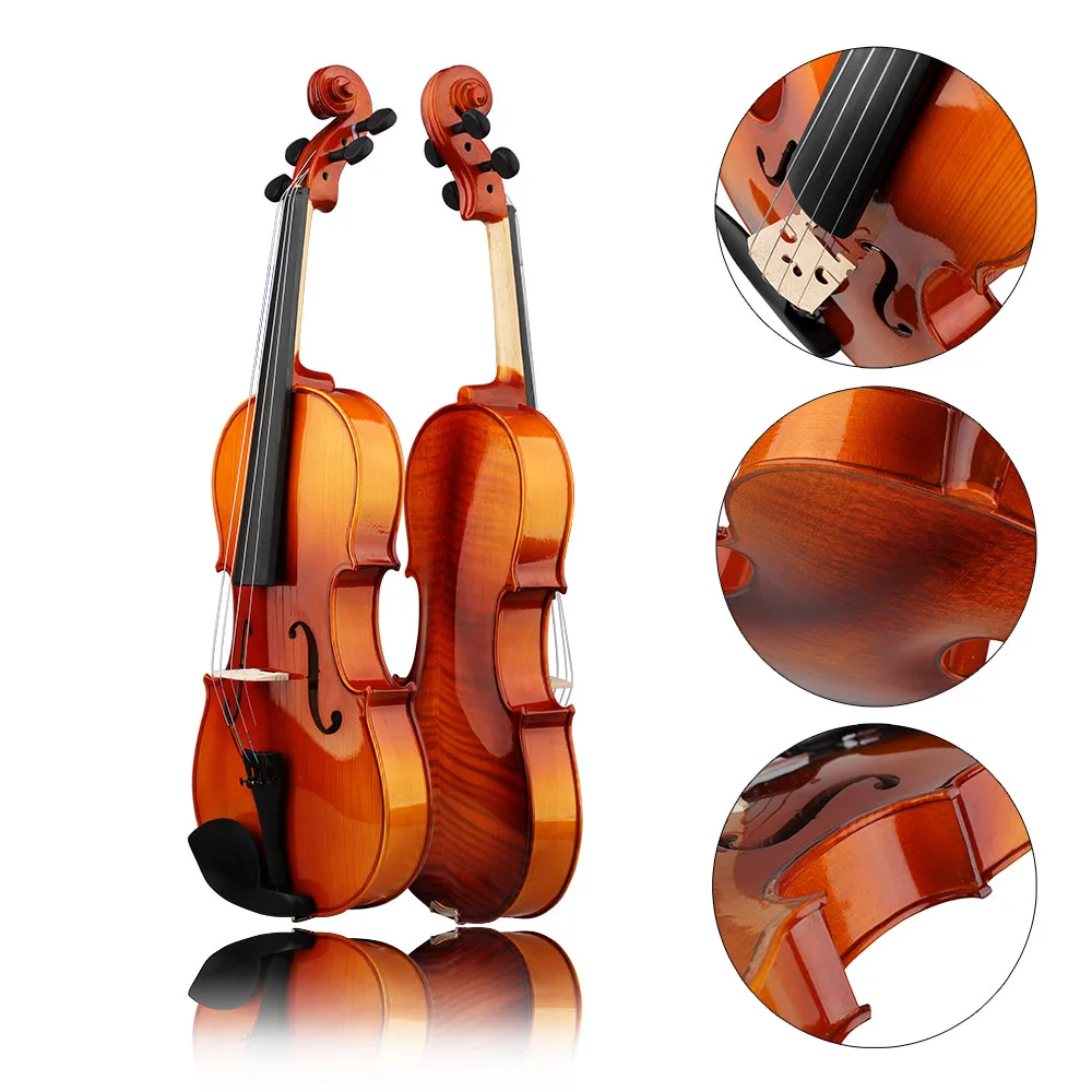 VA-10 16 Inch Natural Acoustic Viola with Case Bow And Strings Beginner Friendly Spruce Panel Viola Instrument Accessories