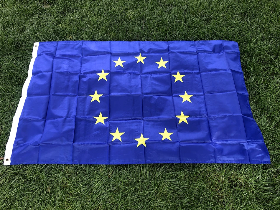 Bandera de la Unión Europea colgante de poliéster para decoración - imagen 3